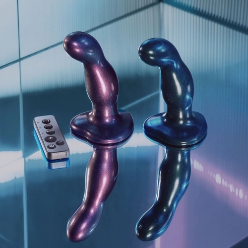 Ділдо на присосці з вібрацією та манливим рухом фіолетовий Strap-On-Me FINGERING &amp;amp; VIBRATING DILDO розмір M - 5