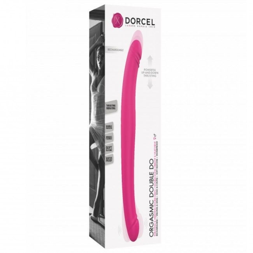 Вібратор-пульсатор двосторонній рожевий Dorcel ORGASMIC DOUBLE DO - 8