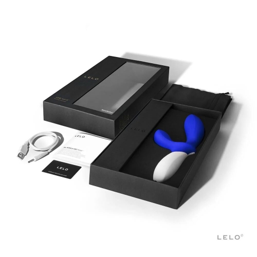 Вибромассажер простаты с 2 моторами синего цвета LELO Loki Wave Federal - 5