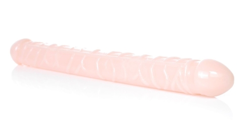 Подвійний фалоімітатор реалістик тілесного кольору Boss Series Flexible Double Dong - 3