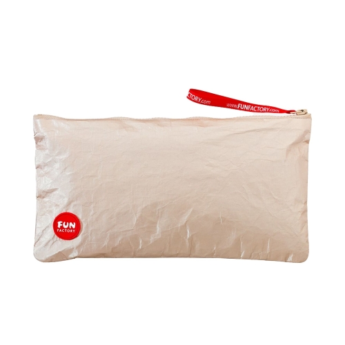 Сумка для секс іграшок на блискавці золота Fun Factory TOYBAG розмір M - 1