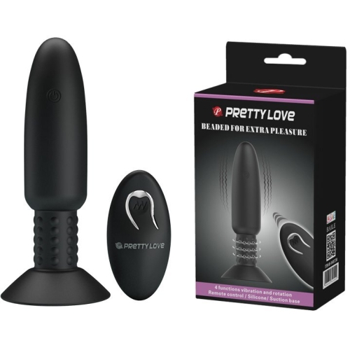 Анальная пробка Pretty Love Beaded For Extra Pleasure с риминг-эффектом и дистанционным управлением BI-040073W - 1