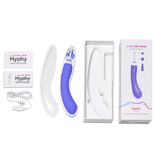 Смарт вибратор вагинальный голубой Lovense Hyphy - 5