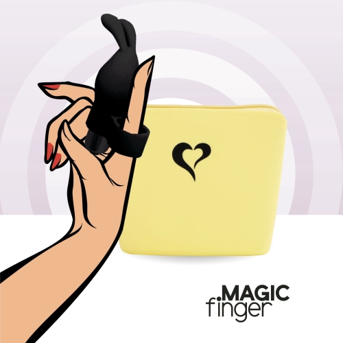 Вібратор на палець для стимуляції клітора чорний FeelzToys Magic Finger Vibrator - 4
