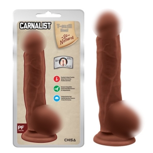 Реалістичний фалоімітатор на присосці Carnal Pleasure коричневий