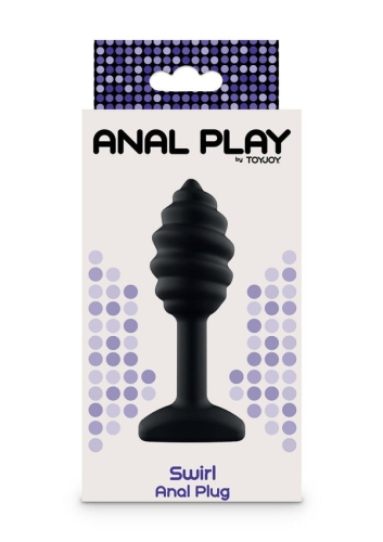 Анальний затор спіралеподібний чорний Toy Joy Anal Play Swirl - 6