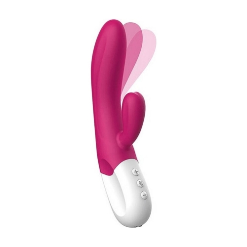 Вібратор-кролик гнучкий рожевий Liebe Bend It Plus Rechargeable Cerise 2 двигуна - 1