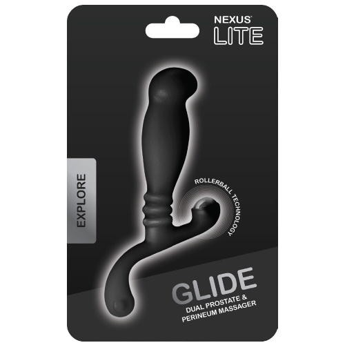 Массажер простаты мужской с массажером промежности черного цвета Nexus Glide - 2