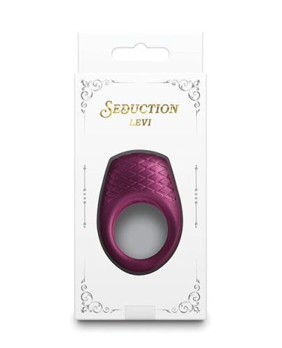 Эрекционное виброкольцо для члена бордовый металлик NS Novelties Seduction Levi - 3