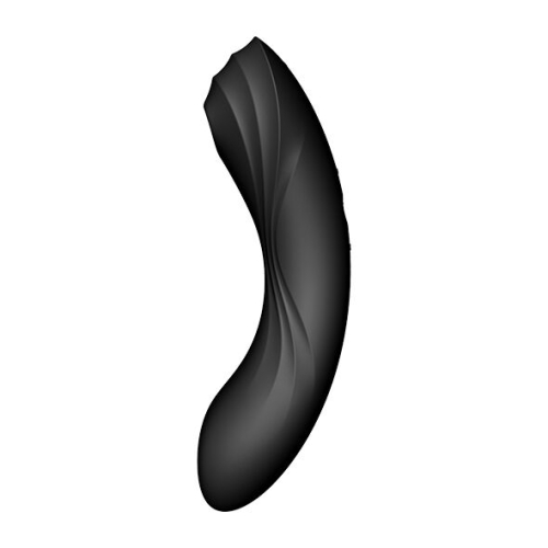 Вакуумний вібратор для клітора силіконовий чорний Satisfyer Curvy Trinity 4 - 2