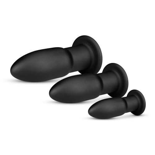 Набір анальних пробок чорного кольору BUTTR Cluster Bombs Anal Training Set - 3