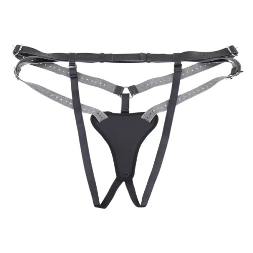 Трусики для страпонів чорні Sportsheets Aurora High Waisted - 3
