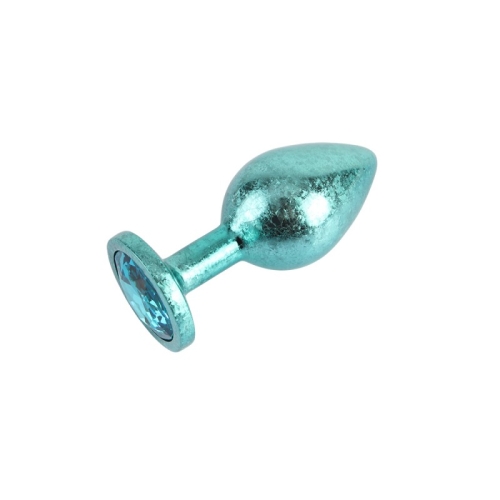 Анальна пробка із кристалом блакитного кольору Chisa Nebula Gem Butt Plug розмір Medium - 3