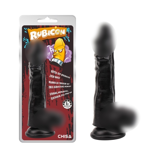 Фалоімітатор реалістичний на присосці чорного кольору Chisa Rubicon Bronco Rider - 1