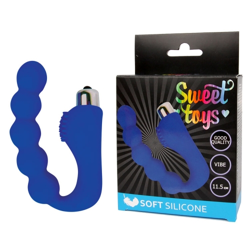 Вібратор-кульки для стимуляції точки Джи синій Sweet Toys L - 1
