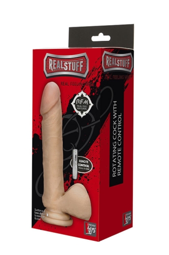 Реалістичний вібромасажер на присоску з обертанням тілесного кольору Dream toys 7INCH - 2