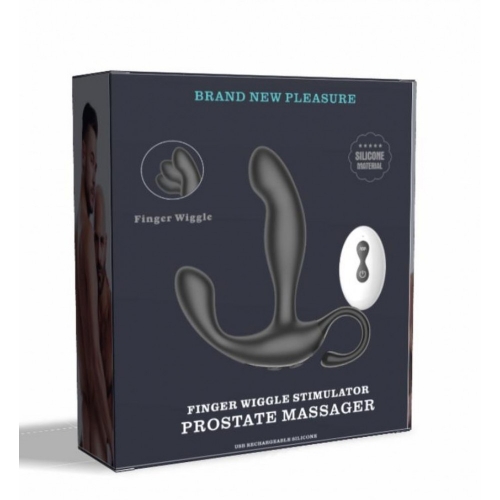 Вибратор для простаты черного цвета Finger Wiggle Prostate Massager Boss series - 4