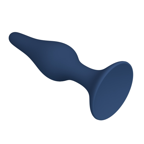 Анальная пробка на присоске силиконовая синяя LYBAILE MR.PLAY - Slim Anal Plug размер L - 4