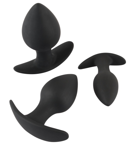 Набір із 3 анальних пробок чорного кольору Black Velvets Anal-Trainer-Set - 3