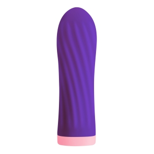 Віброкуль з ребристою поверхнею для клітора фіолетовий S Pleasures Bullets Twist &amp;amp; Shout Cerise