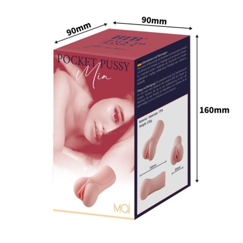 Мастурбатор вагіна тілесного кольору Mai BTB Pocket Vagina Mia - 4
