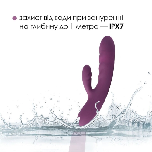 Вібратор із відростком для клітора фіолетового кольору Svakom Avery Lilac - 4