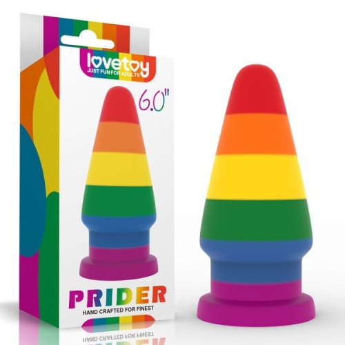 Анальная пробка радужная Prider Rainbow - 1