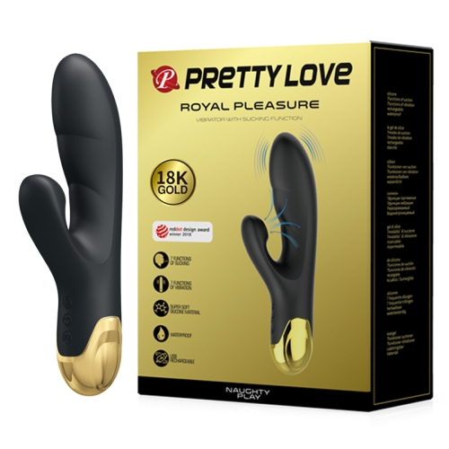 Вібратор з вакуумною кліторальною стимуляцією чорний LYBAILE Pretty Love Naughty Play - 1