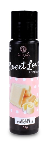Оральний лубрикант на водній основі зі смаком білого шоколаду Secret Play Sweet Love 60 мл - 2