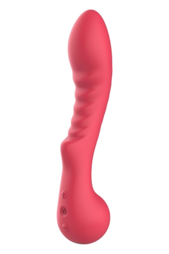 Вібратор рельєфний вагінальний та для точки G червоного кольору Dream Toys Amour Aimee - 1