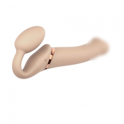 Жіночий вагінальний страпон з вібрацією Strap-On-Me Vibrating Flesh L - 1