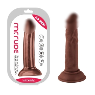 Фаллоимитатор реалистик на присоске Realistic Dong Brown Mr. Rude 7.9 коричневый