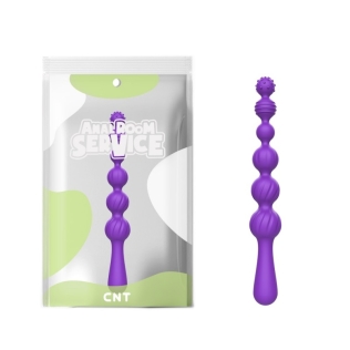 Анальные шарики силиконовые фиолетового цвета Cnt Throne Anal Bead