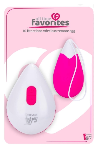 Виброяйцо на пульте ДУ розовое Dream Toys ALL TIME FAVORITES 10F REMOTE EGG - 2