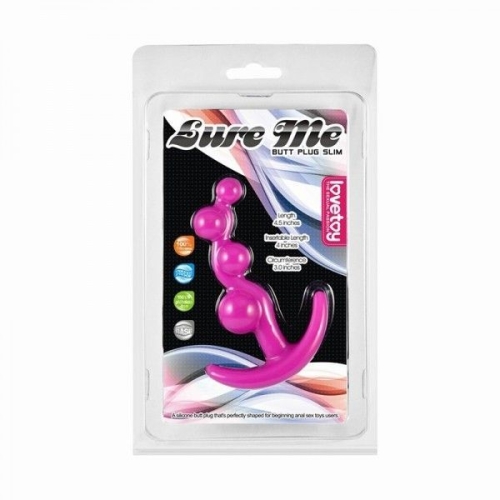 Силіконова анальна пробка Lovetoy рожева - 1