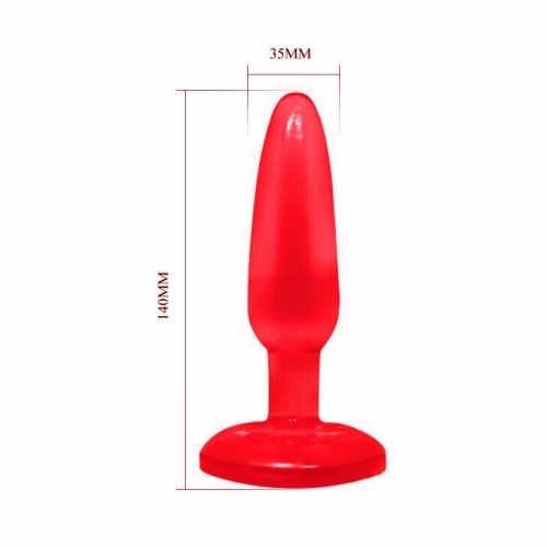 Анальна пробка на присоску Червона Butt plug LYBAILE - 5