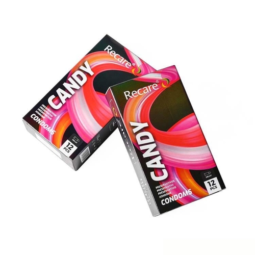 Презервативи пролонгуючий ефект цукерковий аромат Recare Delay Candy Condoms Holographic 12 штук - 3