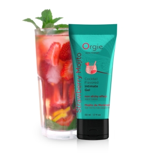 Оральный лубрикант на водной основе со вкусом коктейля Клубничный Мохито Orgie 50 мл 