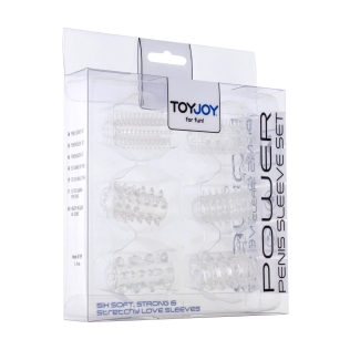 Набор насадок на член прозрачного цвета Toy Joy Power Penis Sleeve Set 6 штук