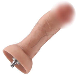 Фаллоимитатор реалистичный телесного цвета Насадка для секс машин Hismith Hyper Dildo длина 235 мм