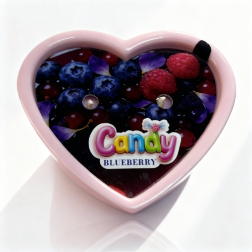 Масажна свічка у формі серця з ароматом чорниці Candy Blueberry 70 мл - 11