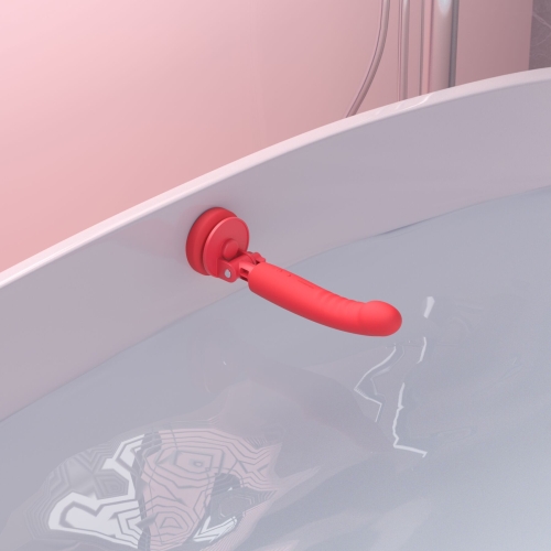 Вібратор ребристий на присосці червоного кольору Lovense Mission 2 Vibrating suction cup dildo - 6