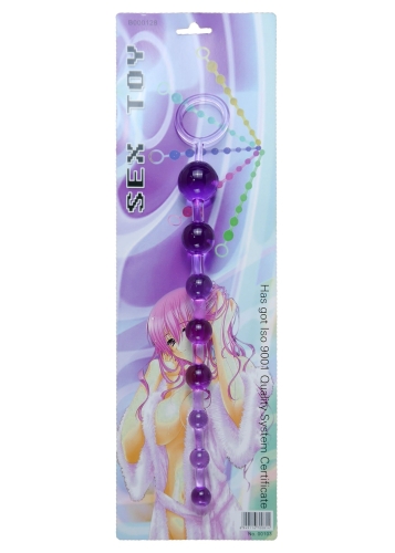 Анальные бусы фиолетовые Jelly Anal Beads - 1