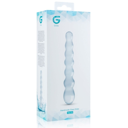 Скляний фалоімітатор у вигляді намистин Gildo Glass Dildo - 5