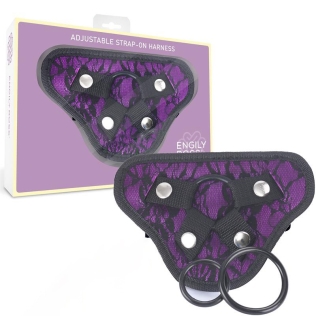 Трусики для страпона фиолетовые Engily Ross Miley Universal Adjustable Harness 3 Rings