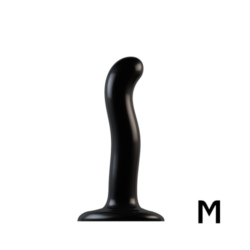 Насадка для страпону силіконова чорного кольору Strap On Me P&amp;amp;G-Spot Dildo розмір M - 1