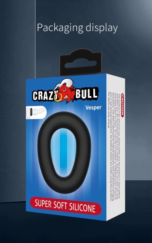 Ерекційне кільце на член силіконове чорне LYBAILE Crazy Bull Vesper - 6