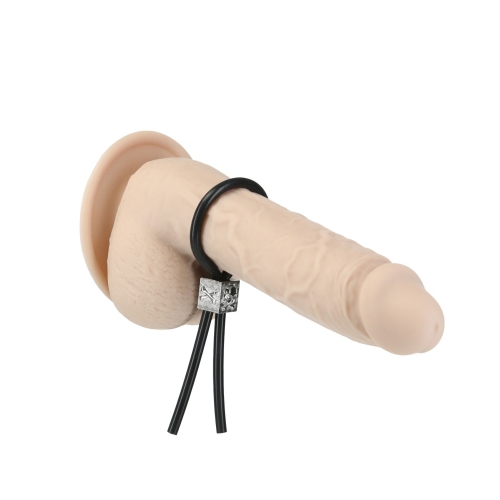 Эрекционное лассо черного цвета LUX Active Tether - 6
