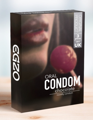 Оральные презервативы с ароматом шоколада EGZO - 1