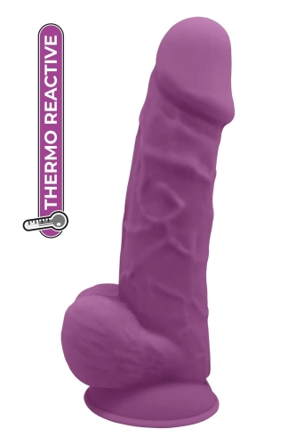 Фалоімітатор із мошонкою на присосці термопластичний фіолетовий Dream Toys Real Love - 1
